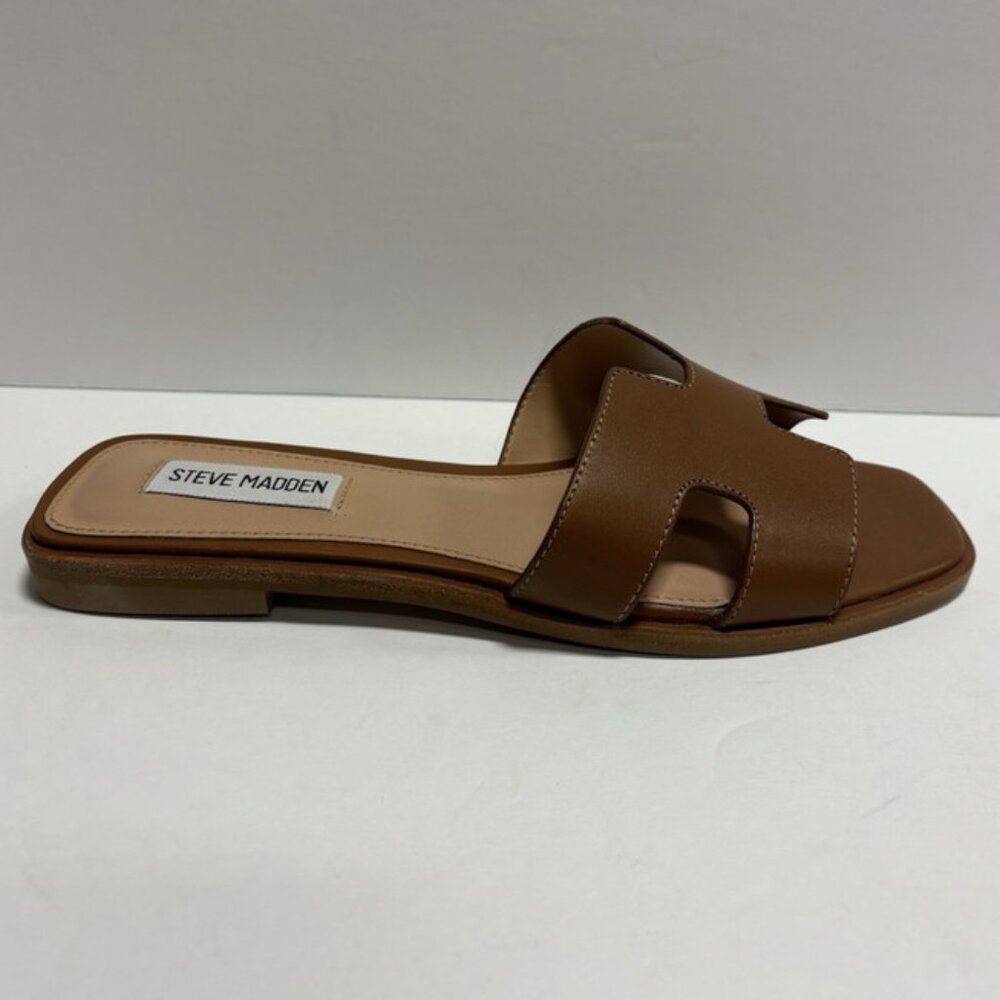 Steve Madden Brown Slide Sandals